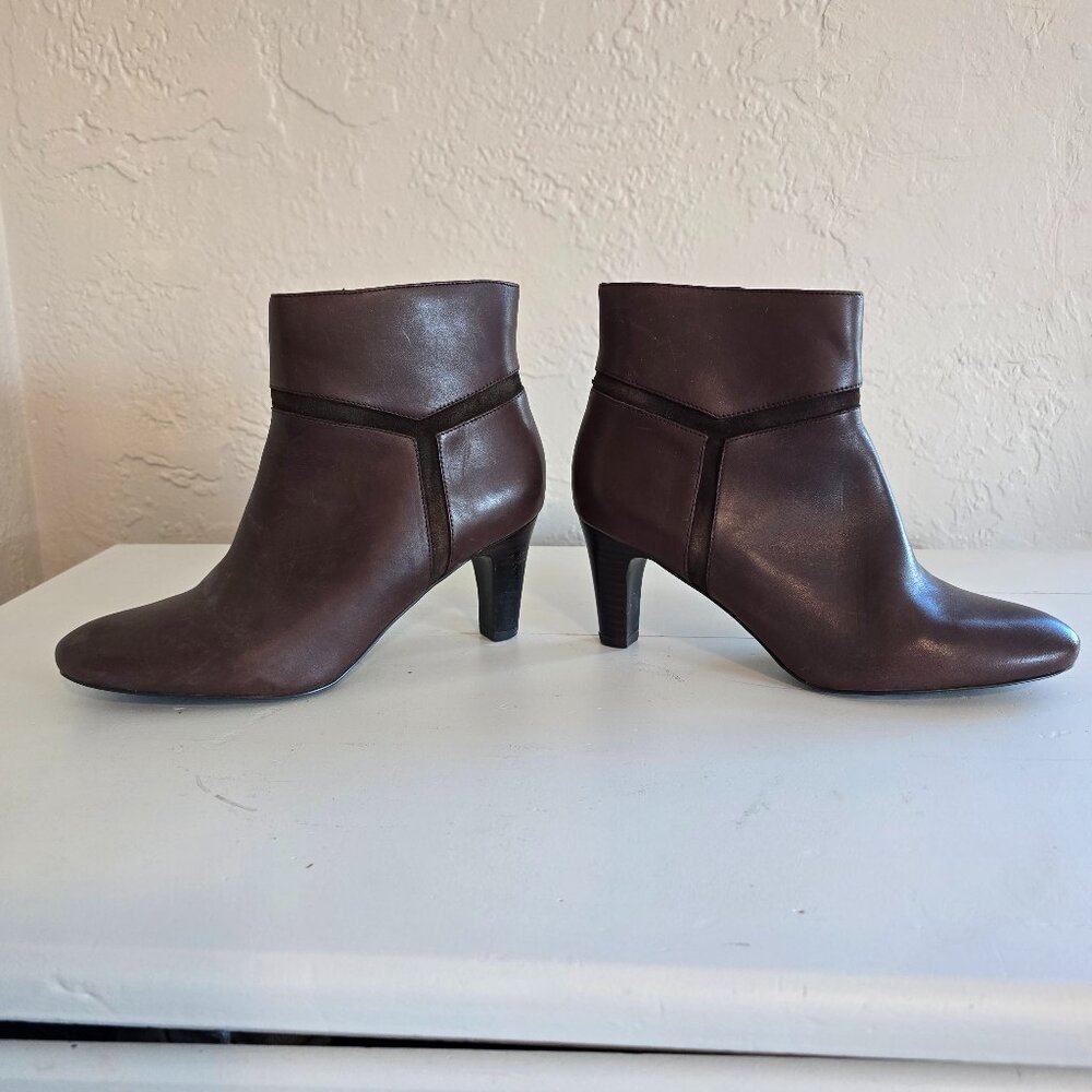 Lauren Ralph Lauren "Sade" Leather Ankle Boots  7.5B